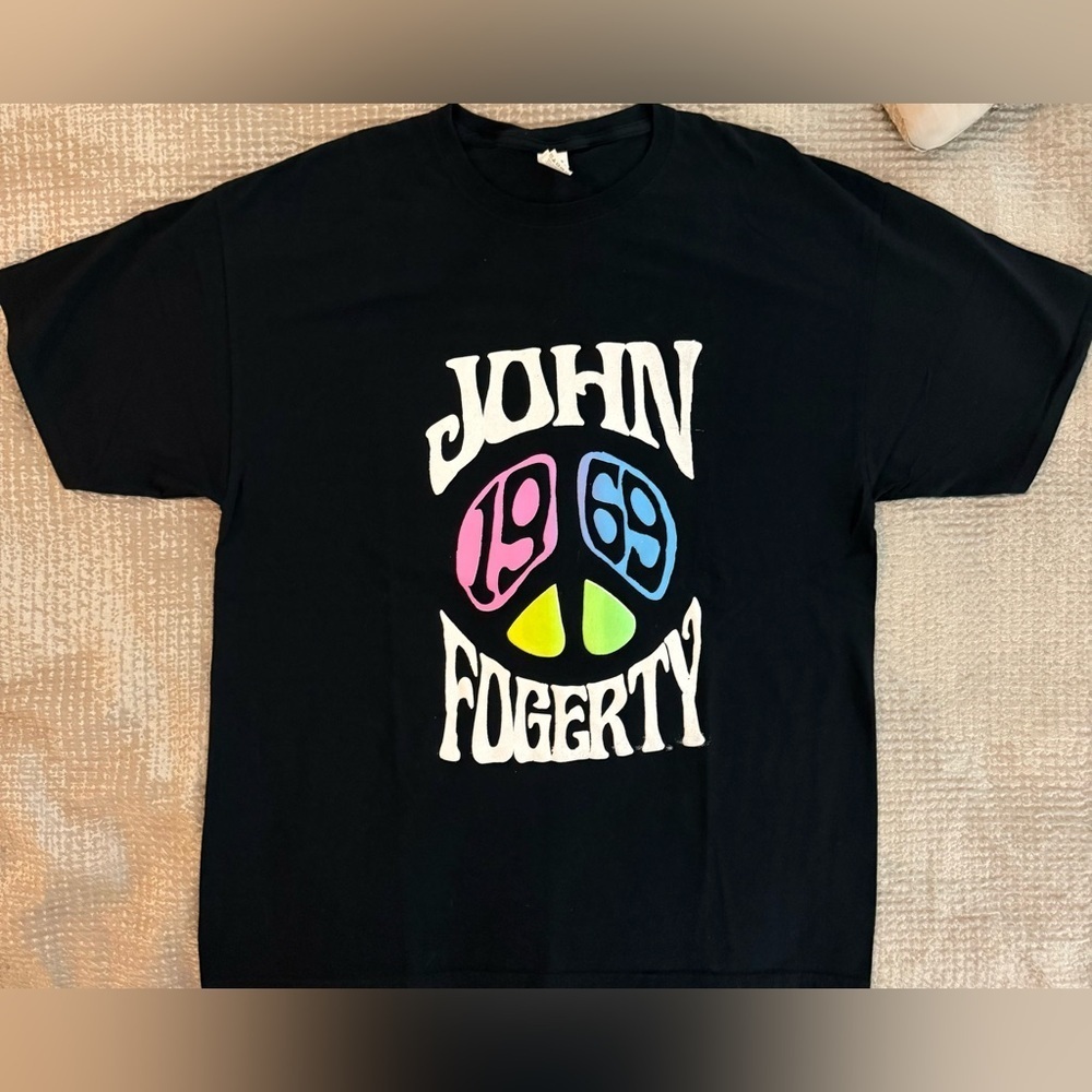 John Fogerty CCR 1969 Celebration Tour T-Shirt Black XL Concert Tee Rock Band